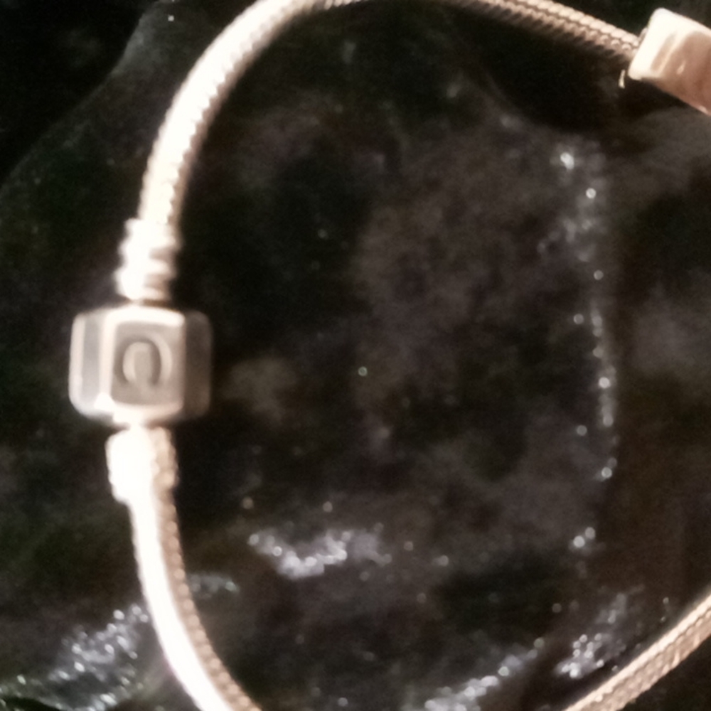 Pandora bracelet charms not included marked 925 .